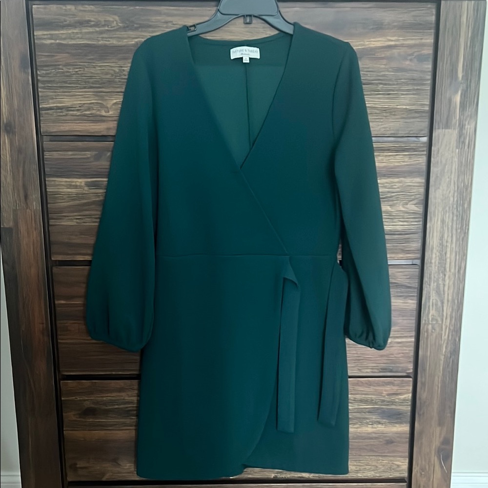 Madewell Green Wrap Dress